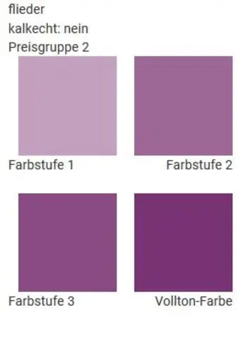 Wandfarben im Farbton flieder